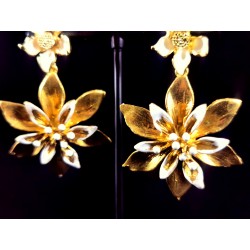 Pendientes flor esmaltada