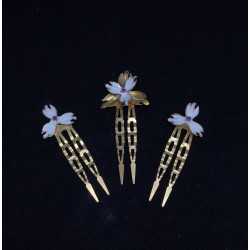 Trio Peinas Flor Esmaltada