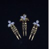 Trio Peinas Flor Esmaltada